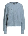 Roberto Collina Woman Sweater Light Blue Size M Baby Alpaca Wool, Nylon, Wool