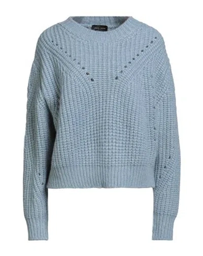 Roberto Collina Woman Sweater Light Blue Size M Baby Alpaca Wool, Nylon, Wool