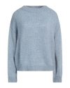 Roberto Collina Woman Sweater Light Blue Size M Baby Alpaca Wool, Nylon, Wool