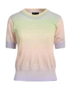 Roberto Collina Woman Sweater Light Green Size L Cotton, Linen, Polyester In Multi