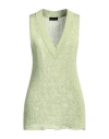 Roberto Collina Woman Sweater Light Green Size M Cotton, Polyamide In Green