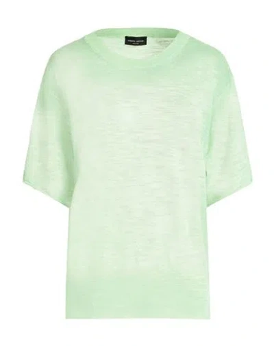 Roberto Collina Woman Sweater Light Green Size S Linen, Polyester In Neutral