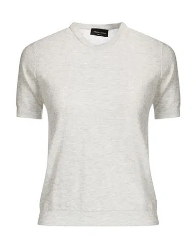 Roberto Collina Woman Sweater Light Grey Size M Merino Wool In Gray