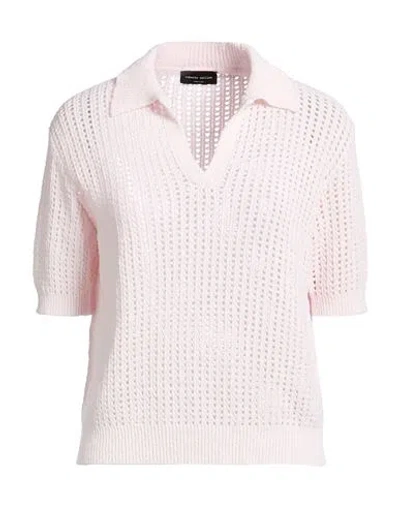 Roberto Collina Woman Sweater Light Pink Size L Cotton, Acrylic