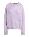 Roberto Collina Woman Sweater Lilac Size L Baby Alpaca Wool, Nylon, Wool