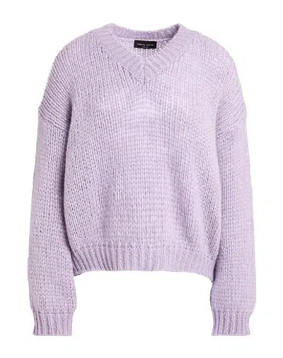 Roberto Collina Woman Sweater Lilac Size L Baby Alpaca Wool, Nylon, Wool