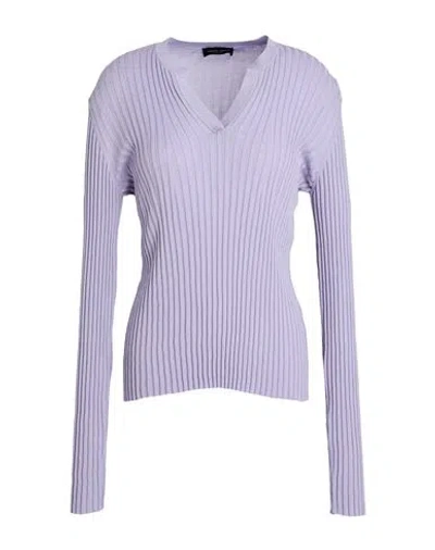 Roberto Collina Woman Sweater Lilac Size L Cotton In Purple