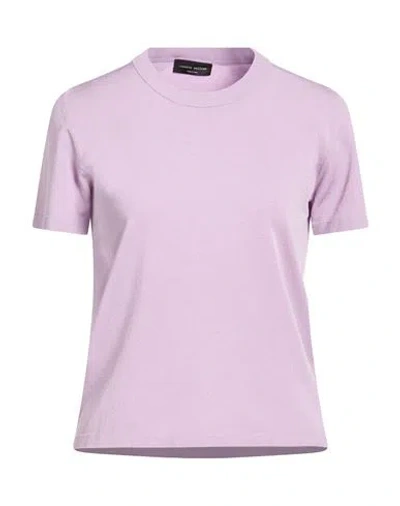 Roberto Collina Woman Sweater Lilac Size L Viscose, Polyester In Purple