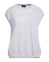 Roberto Collina Woman Sweater Lilac Size M Cotton, Linen, Polyester In Purple