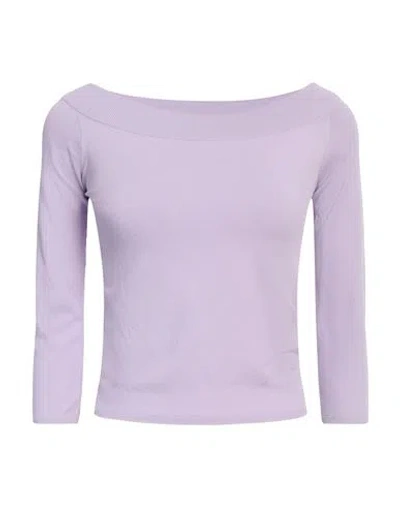 Roberto Collina Woman Sweater Lilac Size S Viscose, Polyester In Purple
