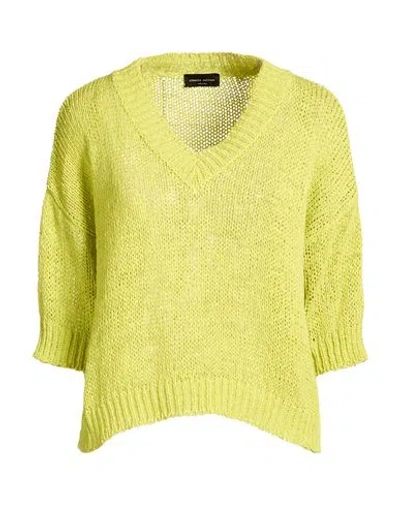 Roberto Collina Woman Sweater Lime Green Size Xs Cotton, Polyamide