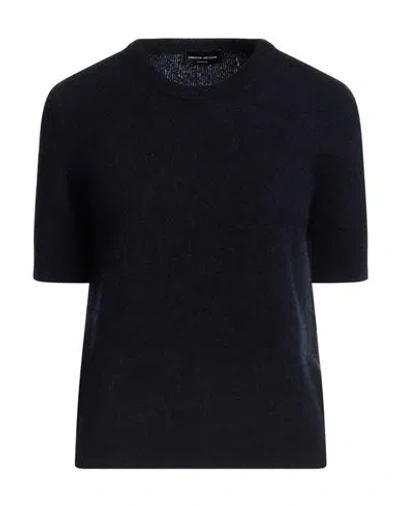 Roberto Collina Woman Sweater Midnight Blue Size L Cashmere, Silk, Polyester In Blue