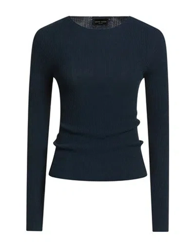 Roberto Collina Woman Sweater Midnight Blue Size M Viscose, Polyester In Black
