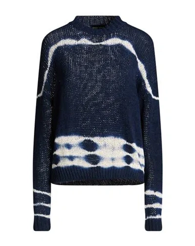 Roberto Collina Woman Sweater Midnight Blue Size S Cotton, Polyamide