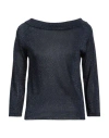 Roberto Collina Woman Sweater Midnight Blue Size S Viscose, Metallic Polyester
