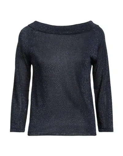 Roberto Collina Woman Sweater Midnight Blue Size S Viscose, Metallic Polyester