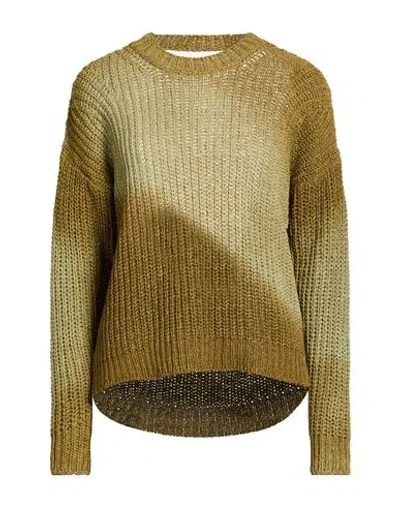 Roberto Collina Woman Sweater Military Green Size S Cotton, Polyamide
