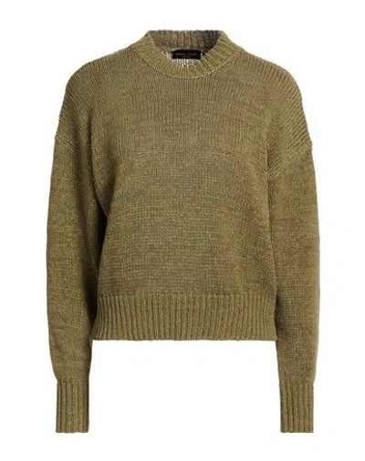 Roberto Collina Woman Sweater Military Green Size Xs Cotton, Polyamide