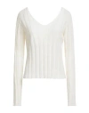 Roberto Collina Woman Sweater Off White Size S Baby Alpaca Wool, Nylon, Wool