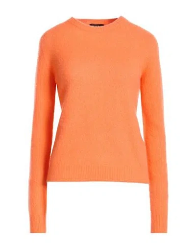 Roberto Collina Woman Sweater Orange Size L Cashmere, Silk, Polyester