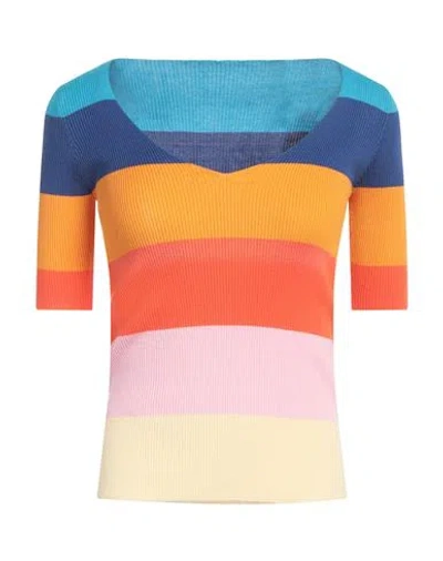 Roberto Collina Woman Sweater Orange Size M Cotton