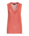 Roberto Collina Woman Sweater Orange Size M Cotton, Polyamide