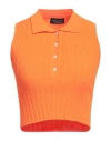 Roberto Collina Woman Sweater Orange Size M Viscose, Polyester In Orange
