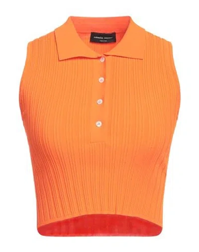 Roberto Collina Woman Sweater Orange Size M Viscose, Polyester