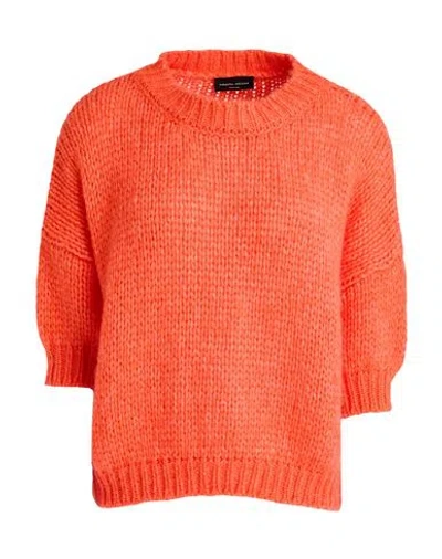 Roberto Collina Woman Sweater Orange Size S Alpaca Wool, Polyamide, Wool