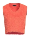 Roberto Collina Woman Sweater Orange Size S Cotton, Nylon