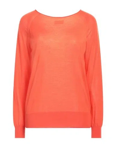 Roberto Collina Woman Sweater Orange Size S Merino Wool
