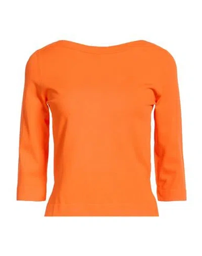 Roberto Collina Woman Sweater Orange Size S Viscose, Polyester