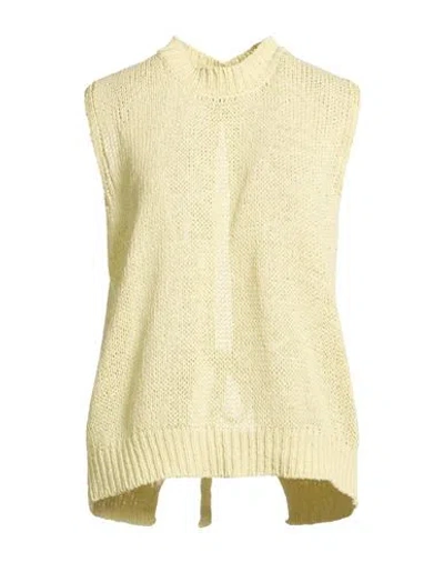 Roberto Collina Woman Sweater Pastel Yellow Size S Cotton, Polyamide