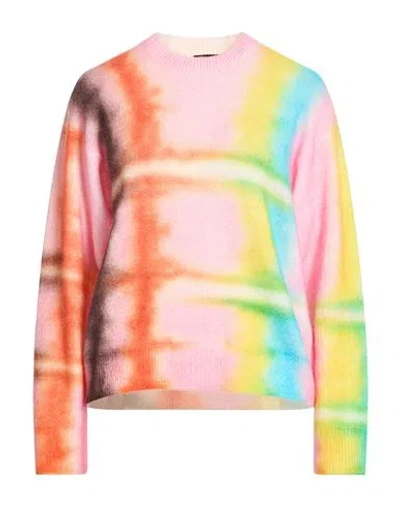 Roberto Collina Woman Sweater Pink Size L Cashmere, Silk, Polyester In Multi