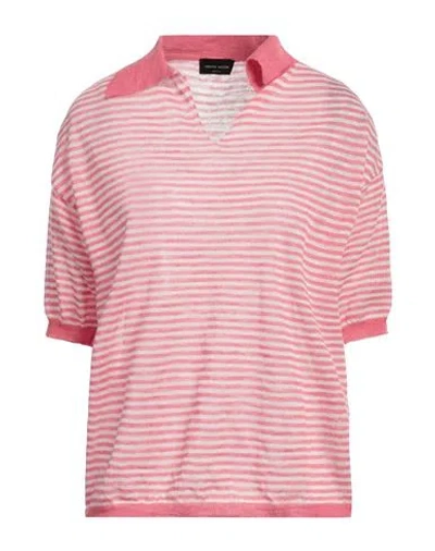 Roberto Collina Woman Sweater Pink Size L Linen, Polyester In Pink