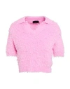 Roberto Collina Woman Sweater Pink Size M Cotton, Nylon