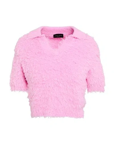 Roberto Collina Woman Sweater Pink Size M Cotton, Nylon
