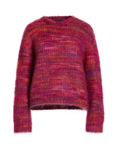 Roberto Collina Woman Sweater Purple Size L Merino Wool, Mohair Wool, Polyamide In Pink