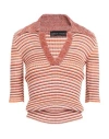 Roberto Collina Woman Sweater Rust Size Xxl Cotton In Red