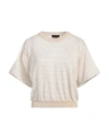 Roberto Collina Woman Sweater Sand Size L Linen, Polyester In Beige