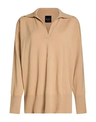 Roberto Collina Woman Sweater Sand Size M Merino Wool, Cashmere In Brown