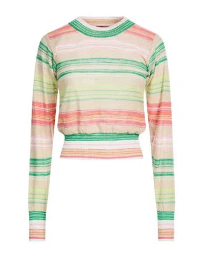 Roberto Collina Woman Sweater Sand Size S Linen, Polyester In Multi