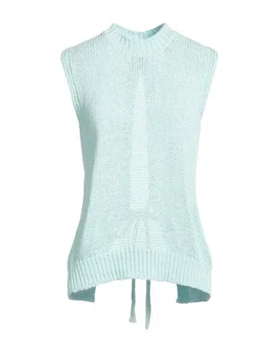 Roberto Collina Woman Sweater Sky Blue Size S Cotton, Polyamide