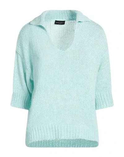 Roberto Collina Woman Sweater Sky Blue Size S Cotton, Polyamide