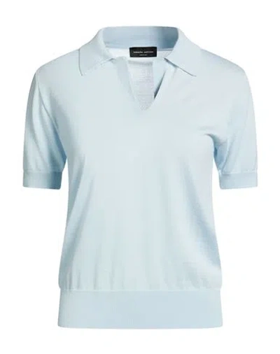 Roberto Collina Woman Sweater Sky Blue Size S Merino Wool