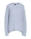 Roberto Collina Woman Sweater Sky Blue Size Xl Baby Alpaca Wool, Wool, Nylon