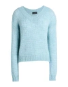 Roberto Collina Woman Sweater Sky Blue Size Xs Baby Alpaca Wool, Nylon, Wool In Blue