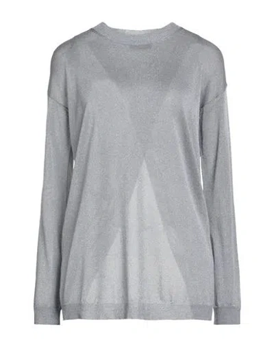 Roberto Collina Woman Sweater Slate Blue Size S Viscose, Polyester In Gray