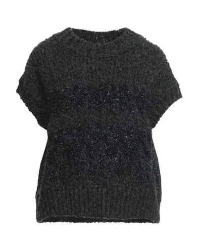 Roberto Collina Woman Sweater Steel Grey Size M Baby Alpaca Wool, Wool, Nylon, Metallic Polyester
