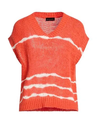 Roberto Collina Woman Sweater Tomato Red Size S Cotton, Polyamide